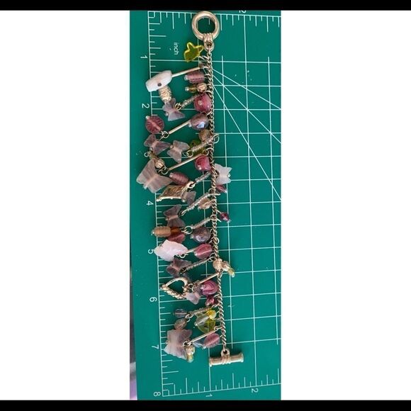 Glass butterfly bead.bracelet charms toggle clasp - Picture 4 of 8